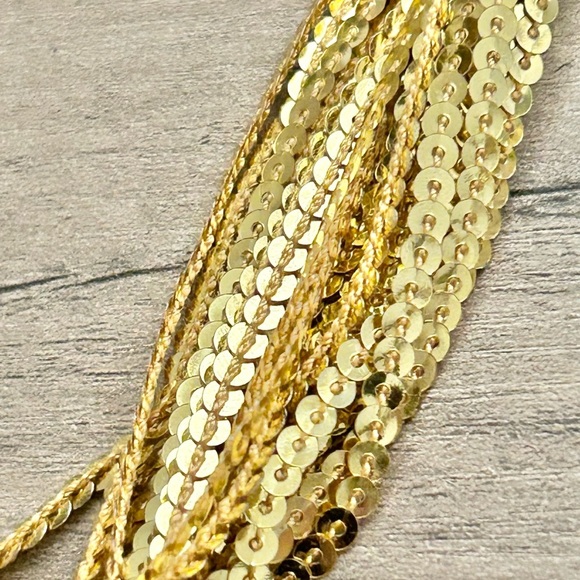 Graduation Cap Sequin Gold and Black Tassel Earrings-NEW! - Picture 3 of 6